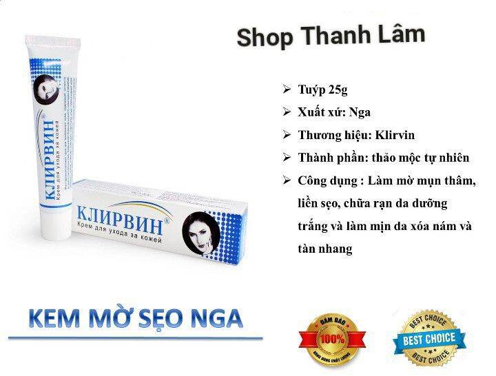 [100 % Hàng Chính Hãng] Kem Giảm Và Mờ Sẹo Của Nga