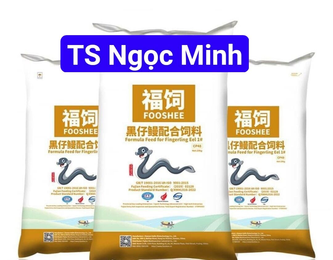 Cám fooshee 48 đạm-lẻ 1kg- dùng cho lươn, cá chình, cá chạch, cá kiểng