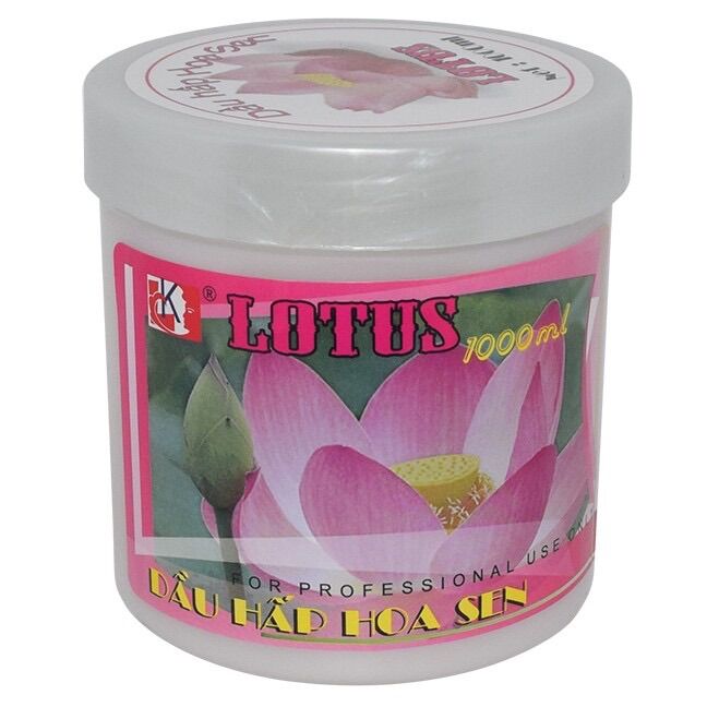 hấp dầu hoa sen 1000 mL hũ lớn  hấp xả tóc hàng ngày phục hồi hư tổn hương rất thơm sản phẩm bán chạy  cho các salo