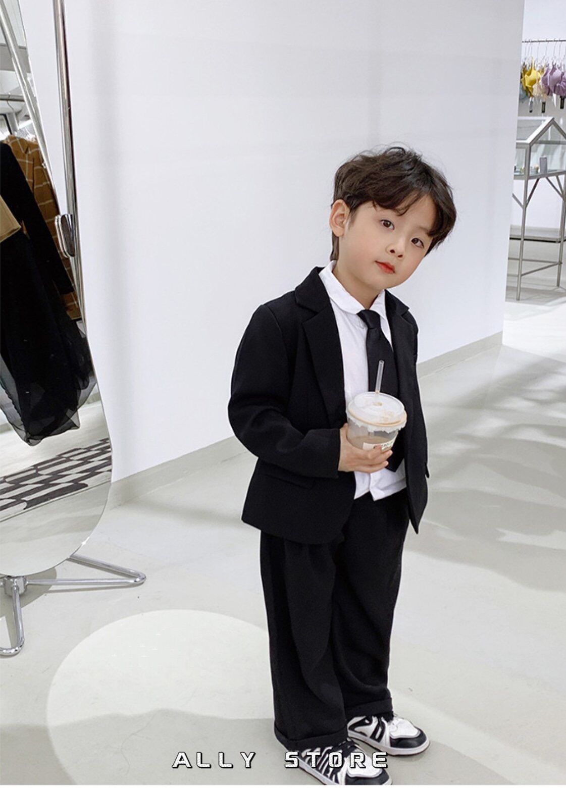 Bộ vest đen k310 3 chi tiết ally store