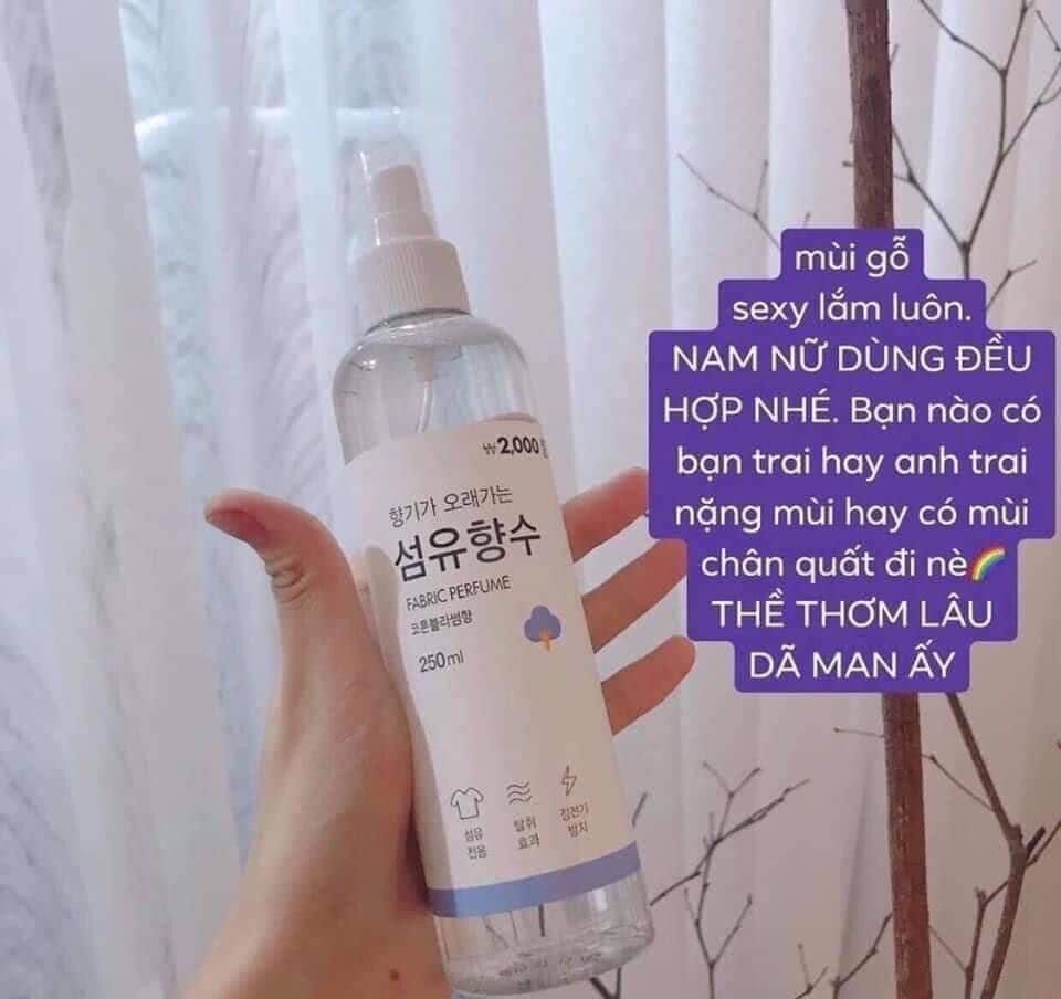 Xịt thơm quần áo của Hàn Fabric Perfume