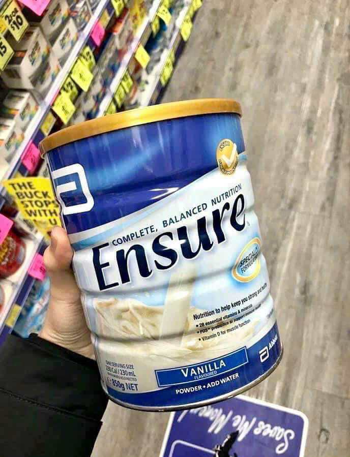 Sữa bột Ensure 850gr hàng Úc.