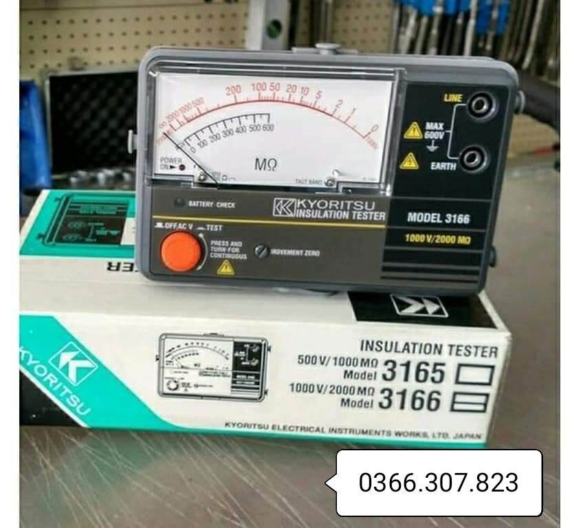 ĐỒNG HỒ ĐO ĐIỆN TRỞ CÁCH ĐIỆN KYORITSU 3166 (1000V/2000MΩ)