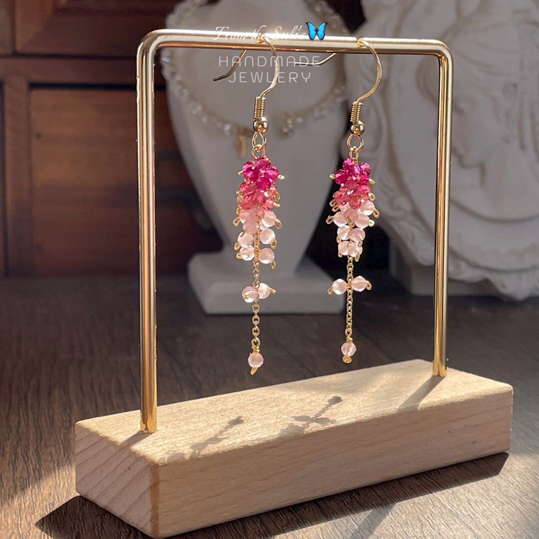 Khuyên tai pha lê dài lấp lánh [Suli'shandmade]