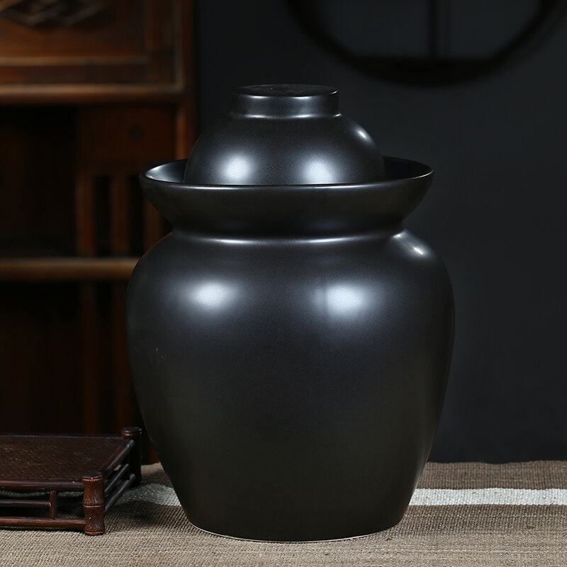 Pickles Earthen Jar Ceramic Jingdezhen Thickened Earthenware Sealed Jar Sichuan Pickles Pickled Cabbage Small Pickles Earthen Jar Household