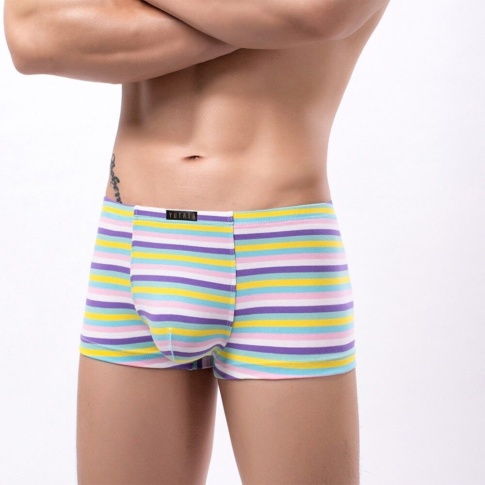 Quần lót nam boxer thun cotton sọc ngang size M/L