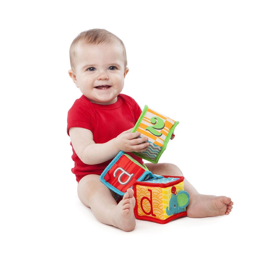 [FREESHIP MAX] Set 4 Khối Vuông Đồ Chơi Khám Phá Cho Bé - Brigh Starts Grab & Stack Blocks