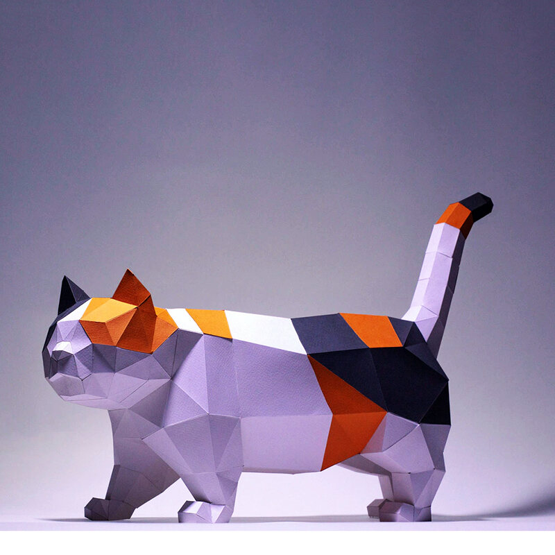 Mua Mô hình giấy động vật Hộp mèo con cute  Tiki