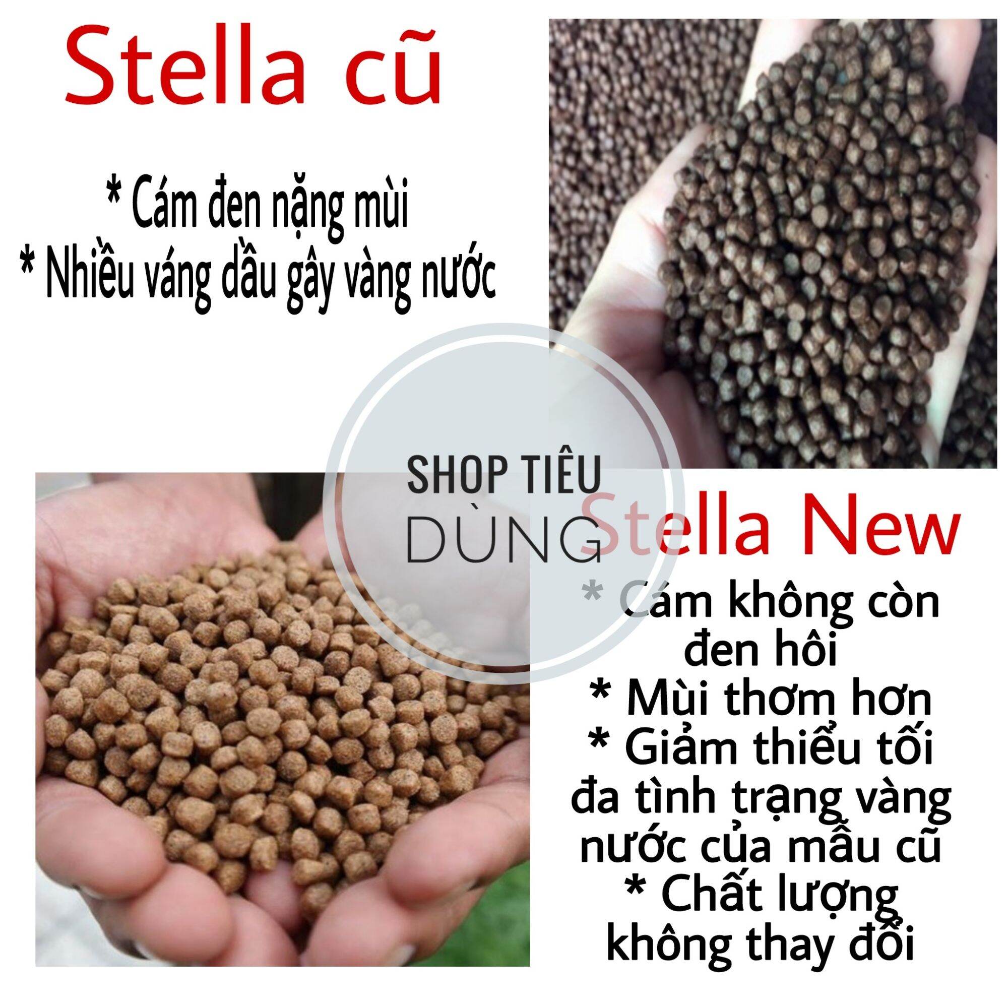 ( 1kg ) cám Stella NEW 40% Đạm Nổi Cho Cá Koi, Cá Lóc cá diêu hồng cá rô phi cá chép mè cá trê 1kg Cám STELLA