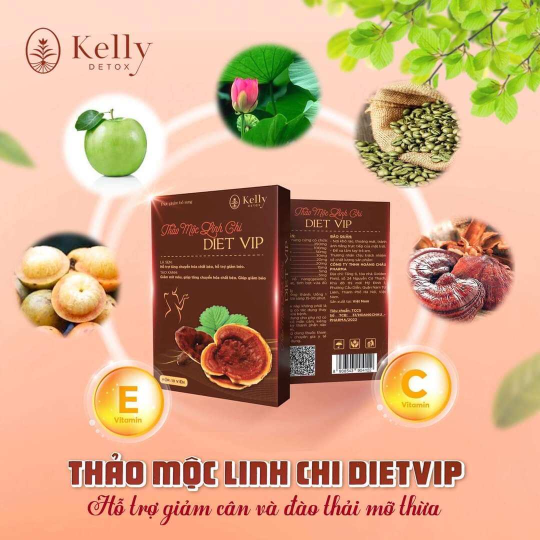 [ Giảm 2-3kg/10 ngày] Hộp 10 viên giảm cân diet vip, Giảm mỡ bụng an toàn hiệu quả