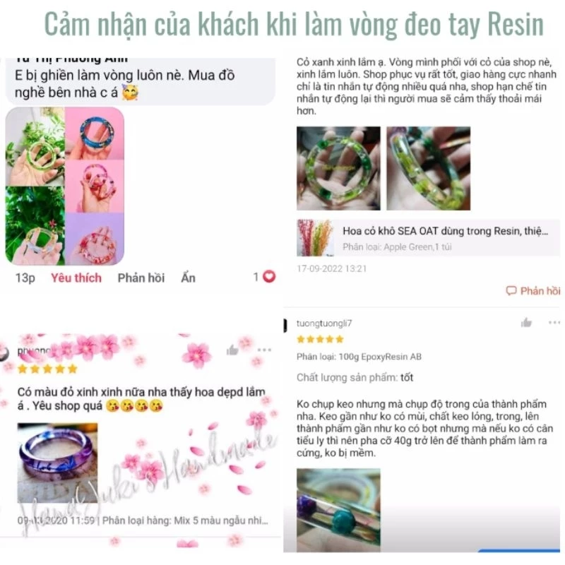 Bộ kít thủ công làm vòng tay Epoxy Resin.