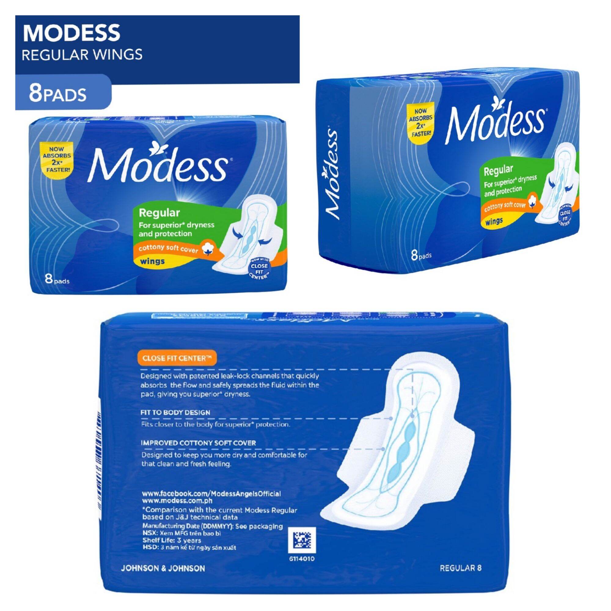 Băng vệ sinh Modess chu kỳ gói 8 miếng hàng Thái Lan có cánh