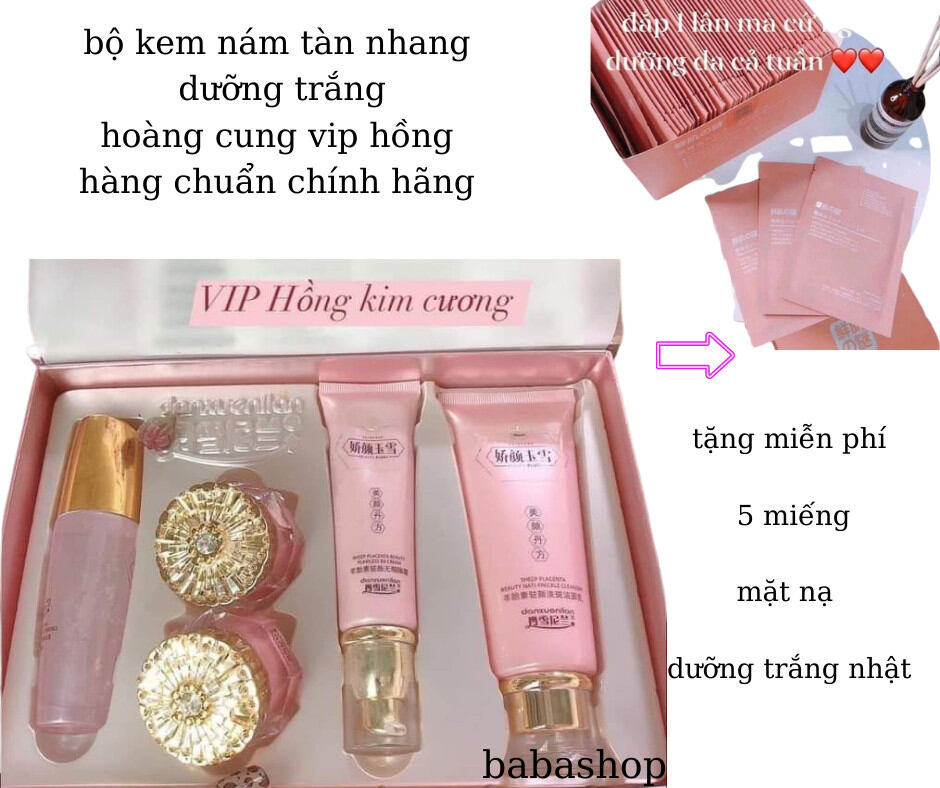Bộ hoàng cung vip hồng 5 sản phẩm hàng chuẩn