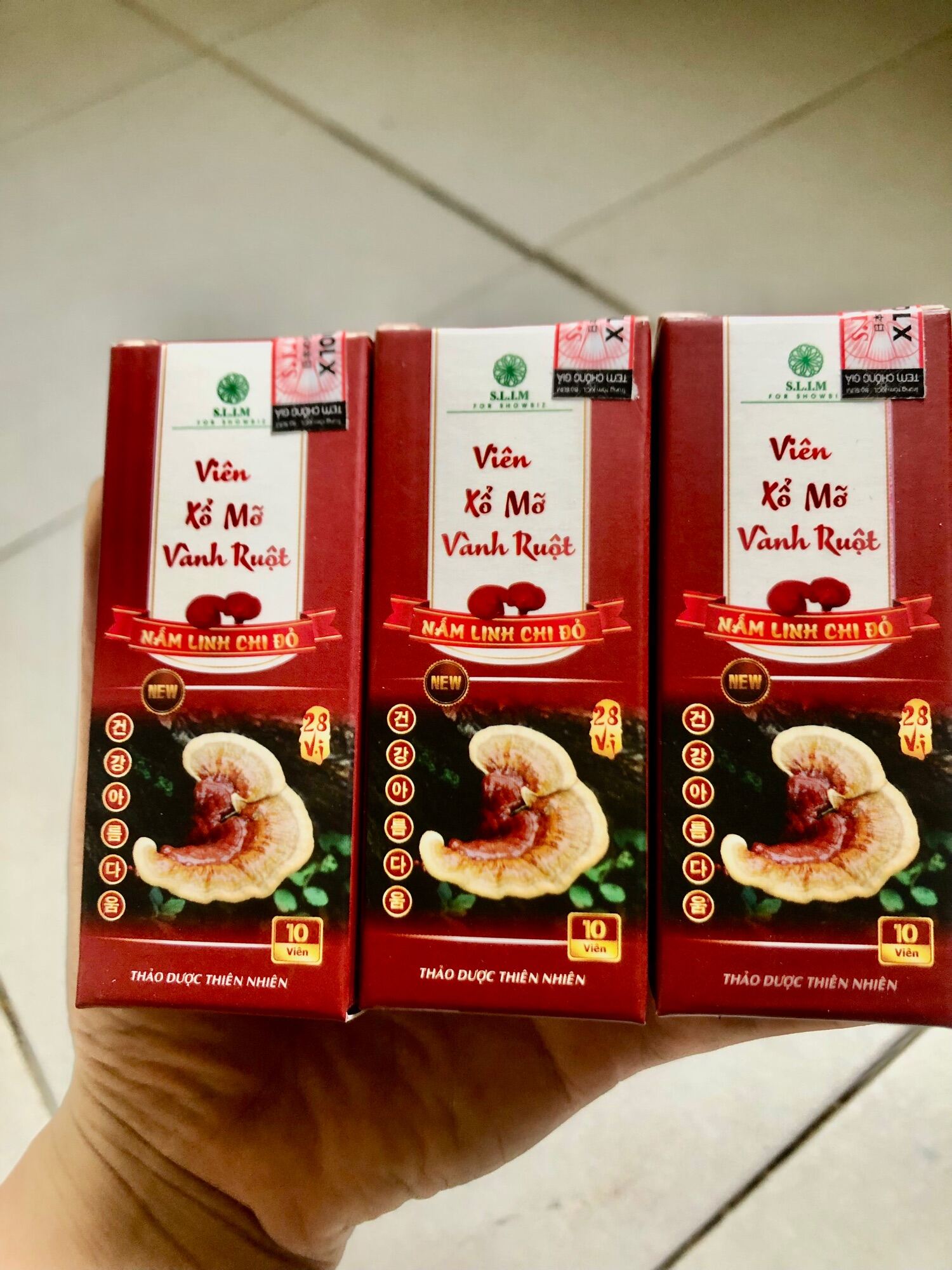 Combo 3 hộp viên xổ mỡ linh chi đỏ - xổ mỡ vành ruột 3h 30v , xổ mỡ slim hỗ trợ giảm cân giảm mỡ bụng