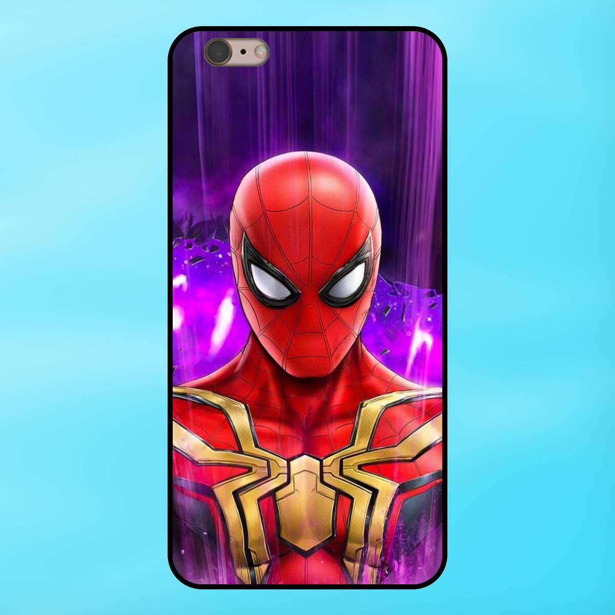 Ốp lưng điện thoại iPhone 6s Plus, 6 Plus viền đen Spider Man Người Nhện Marvel Avengers