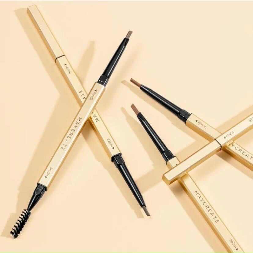 Chì kẻ mày 2 đầu mking pretty vàng - không thấm nước, bền màu lâu trôi - lông mày tự nhiên
