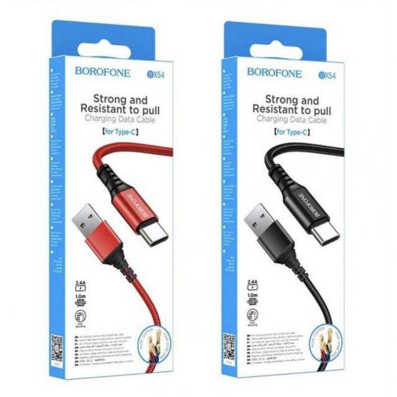 Dây sạc iphone, cáp sạc lightning nhanh 2.4A bột dù borofone BX54 Lightning, Micro,Type C