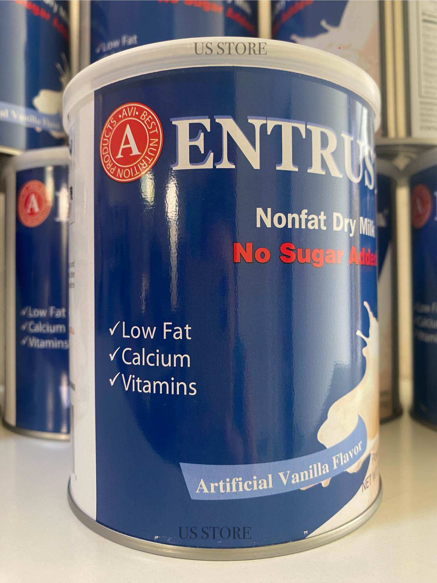 Sữa bột Entrust Milk không đường dành cho người tiểu đường hộp 400gr của Mỹ