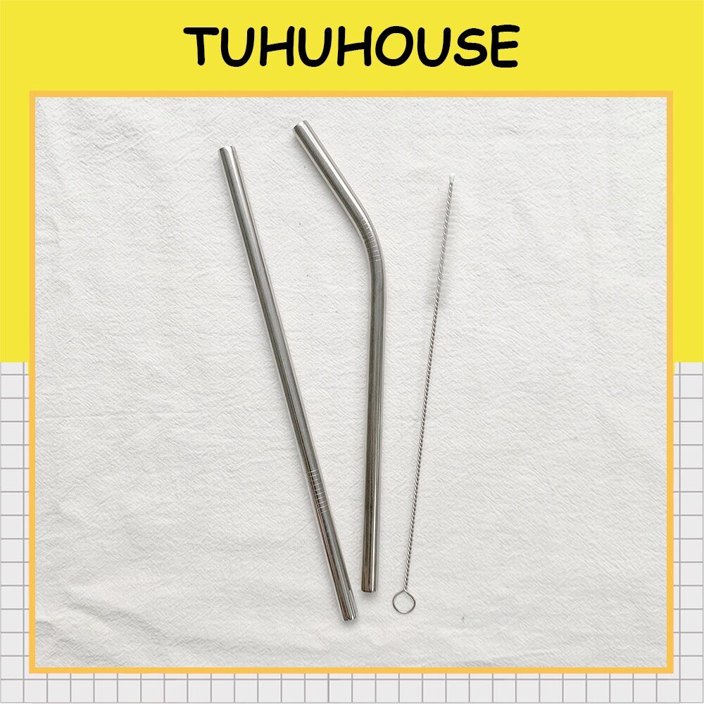 Bộ ống hút inox 3 món giá rẻ