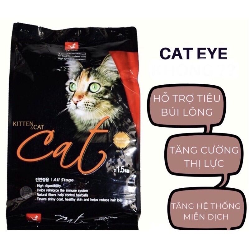 Hạt cho mèo Catseye – Thức ăn khô cho mèo tiêu búi lông – Hạt cho mèo giá rẻ Cat’s eye 1 cân /1kg