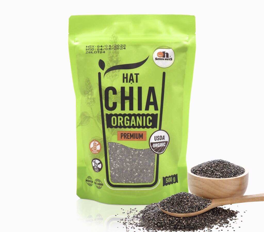 Hạt Chia Organic Peru Oh Smile Nuts Gói 500G