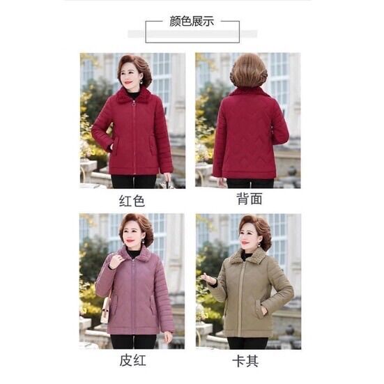 Áo khoác lót lông tặng bà /mẹ