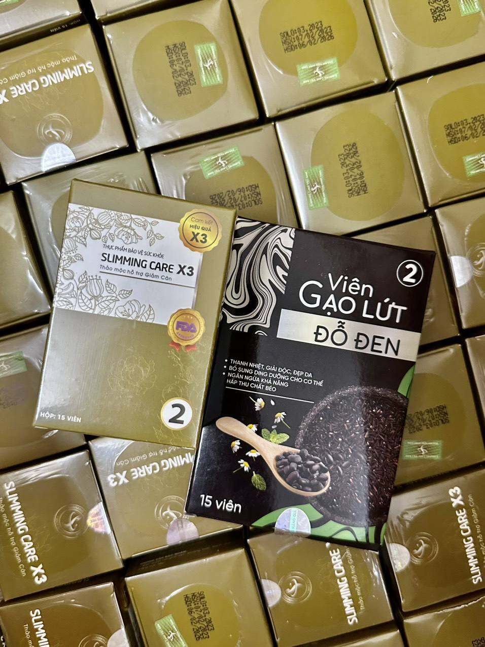 Viên Trà Thảo Mộc Slim X3 Tặng Detox Gạo Lức Mẫu Mới