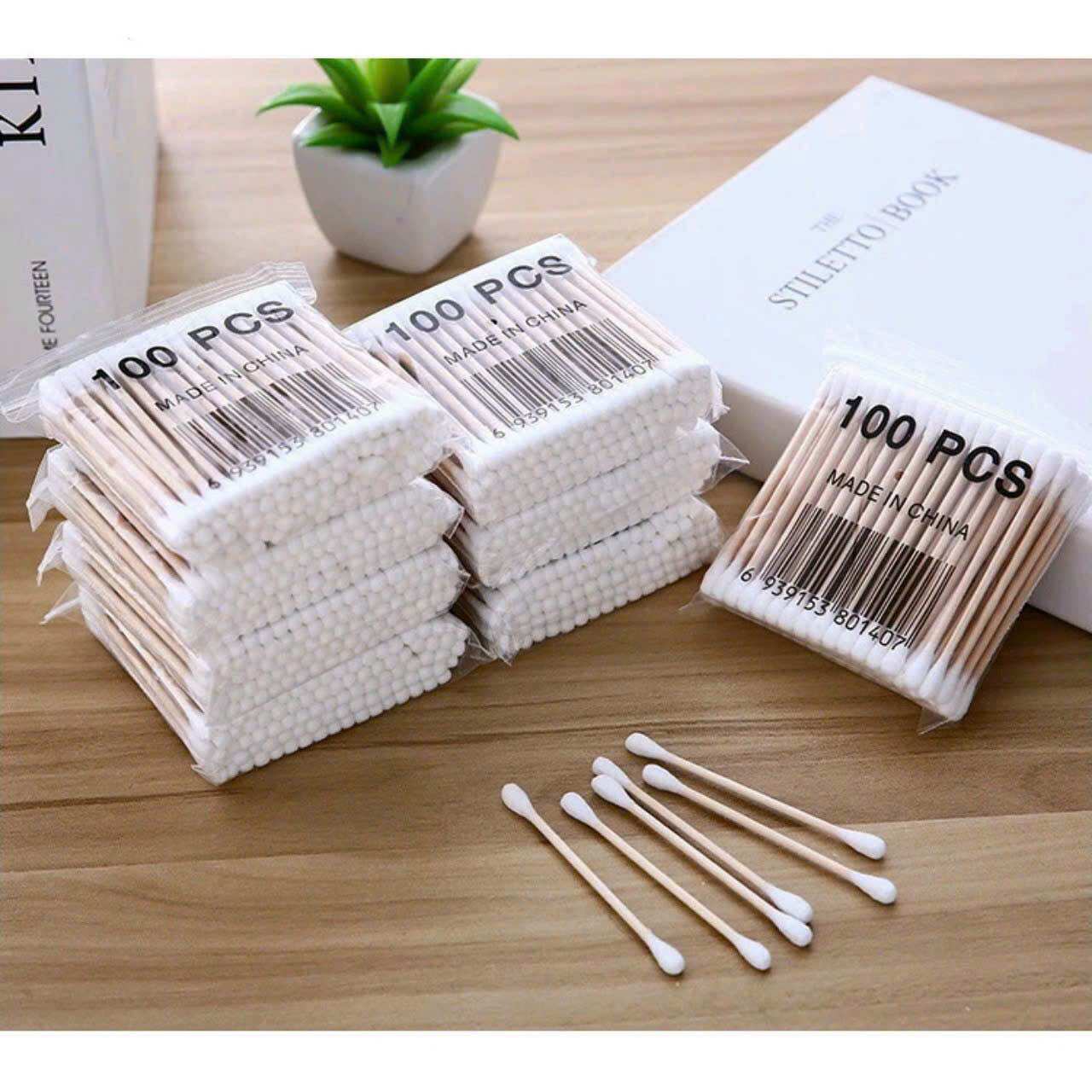 Combo 10 bịch tăm bông ( bịch 100c )