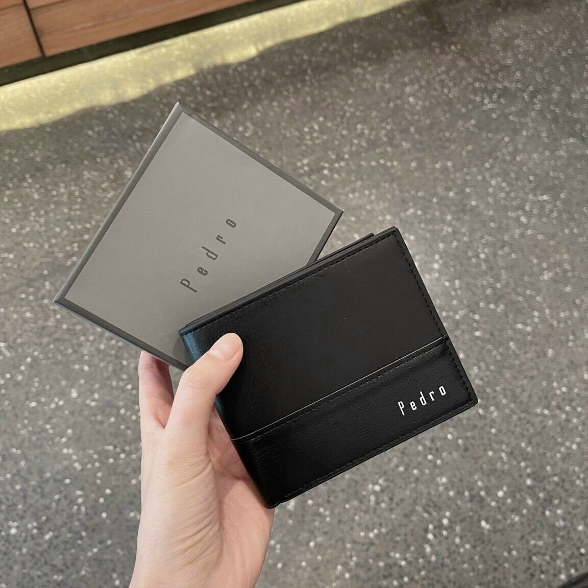 [Fullbox + Túi giấy] Ví nam pedro da cao cấp nhiều ngăn