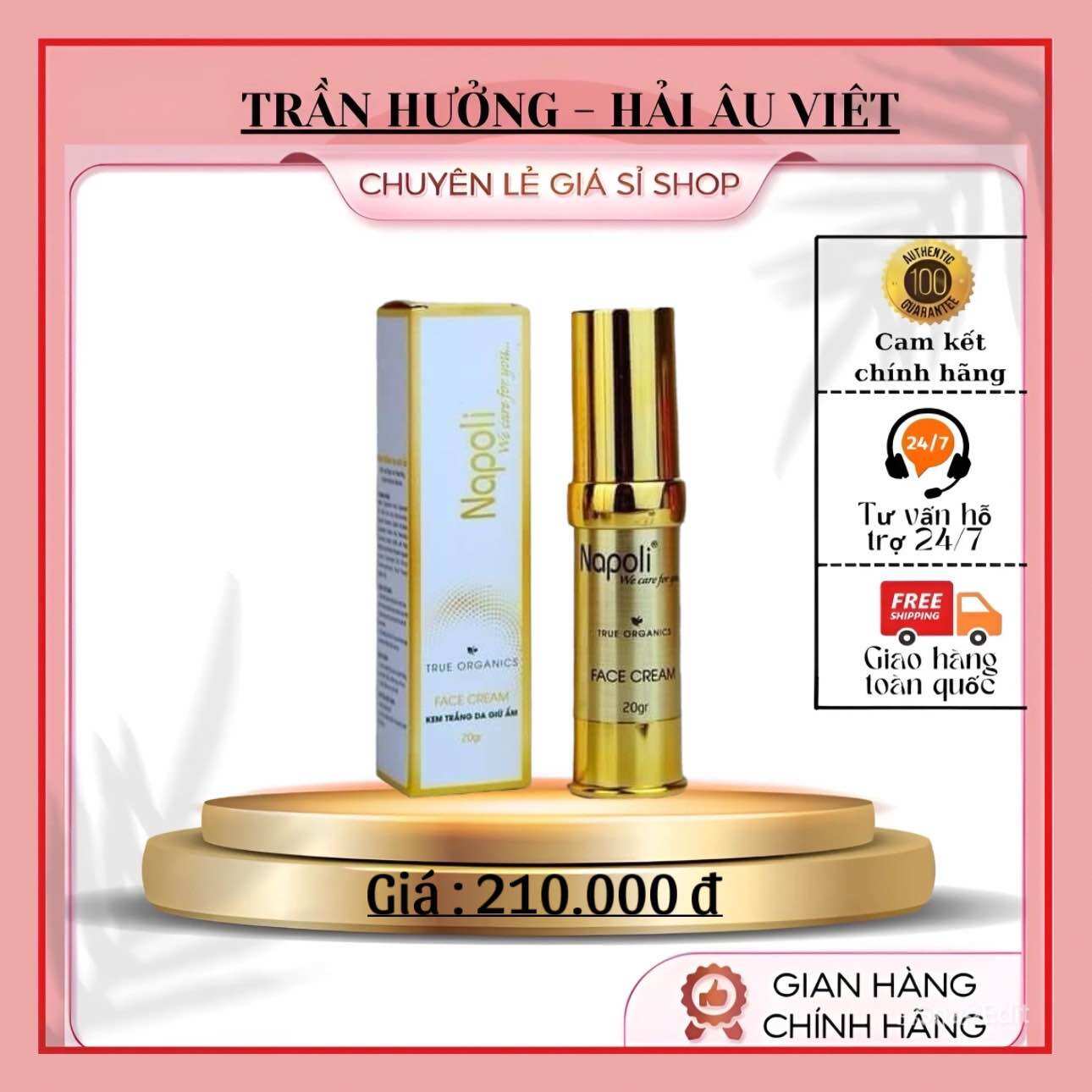 Kem face dưỡng ẩm trắng da napoli lọ