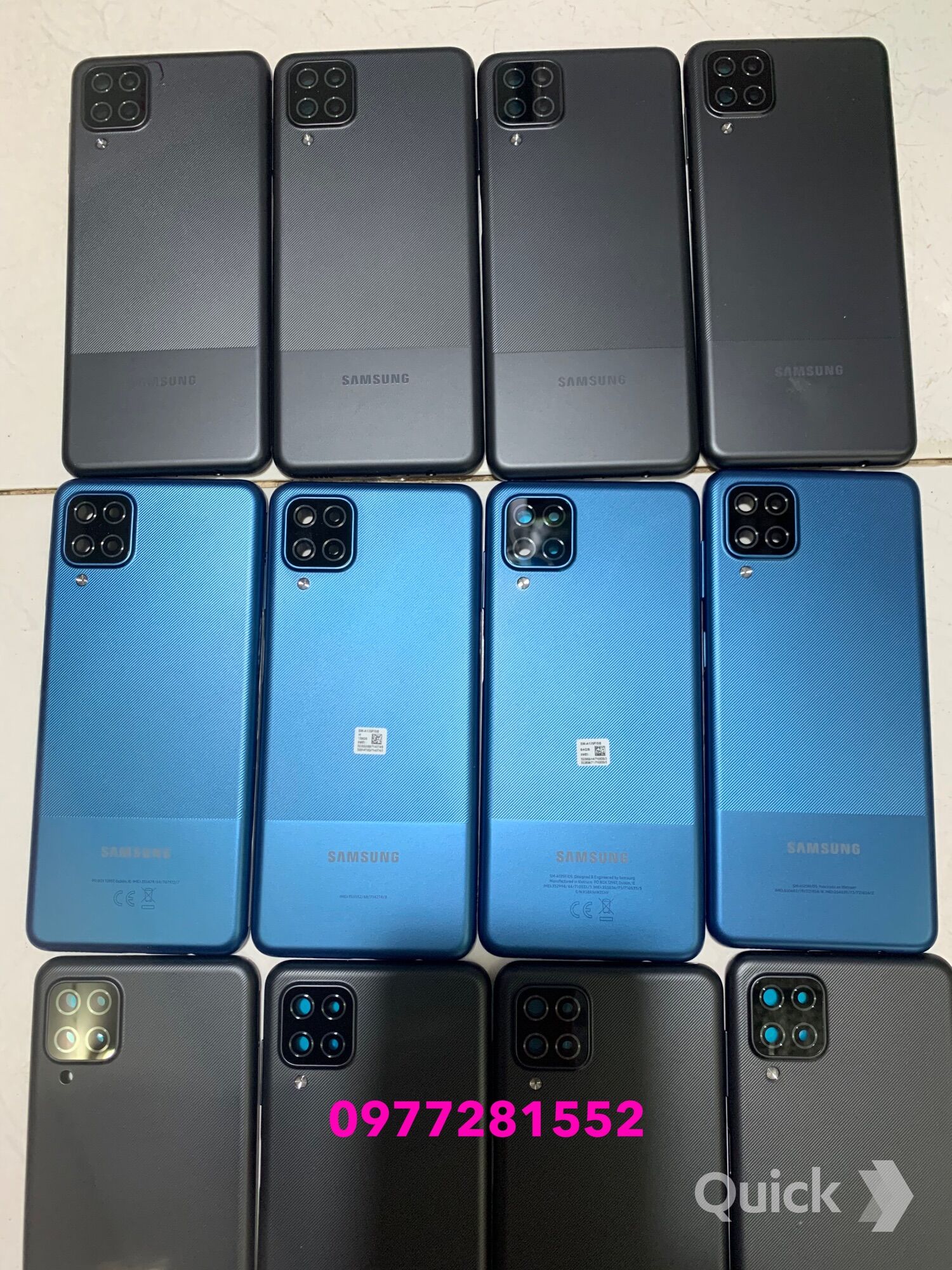 Bộ vỏ lưng sườn sam sung A12 Cao Cấp