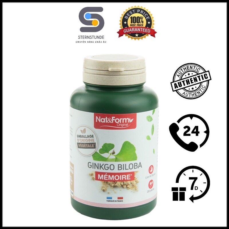 Viên uống bổ não Nat & Form Ginkgo 200 viên