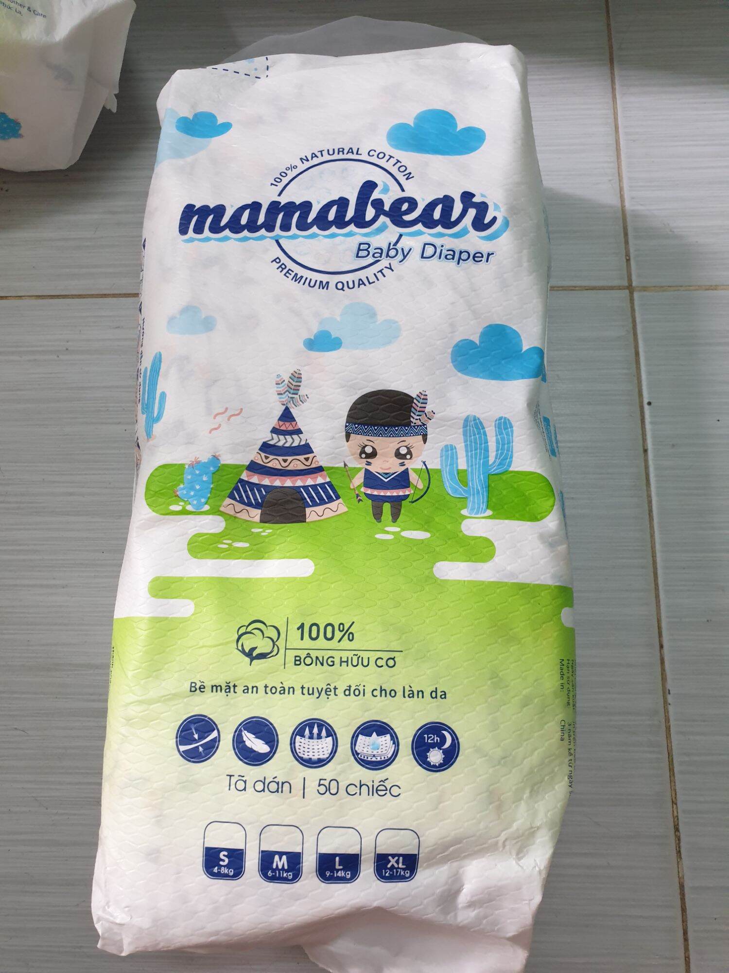 Tả dán Mamabear size S 50 miếng