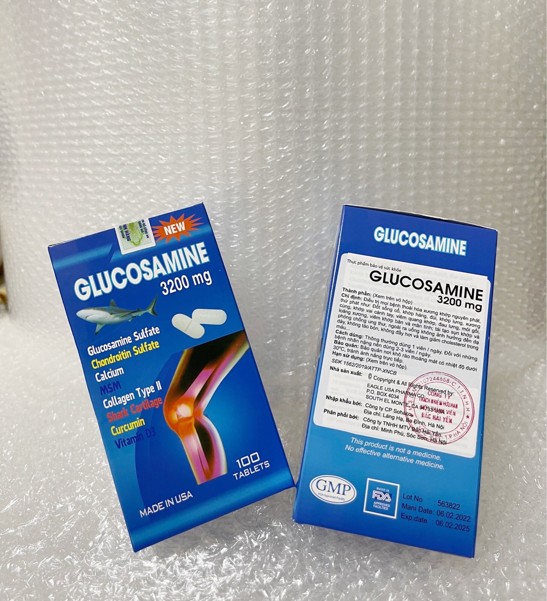 Thực phẩm bảo vệ sức khỏe glucosamine 3200mg