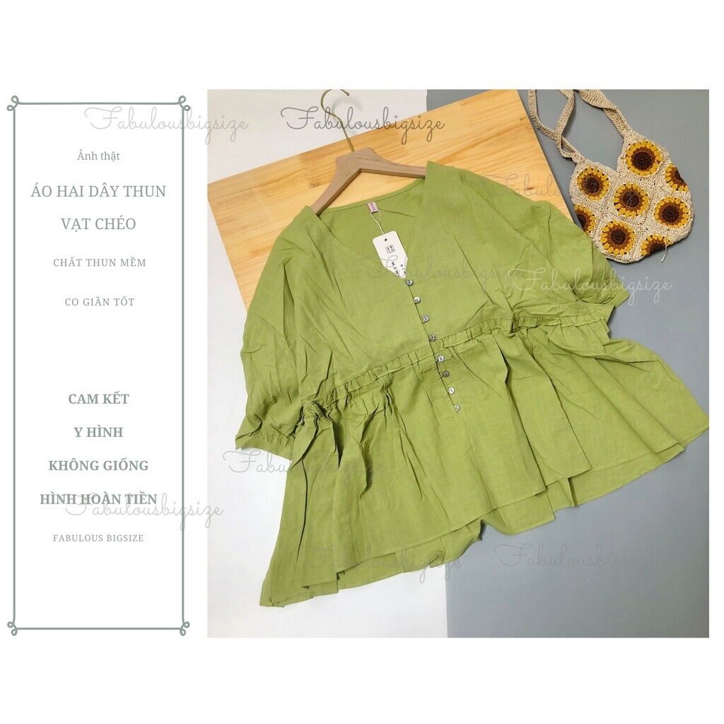 Áo babydoll đũi BIGSIZE 60-90kg