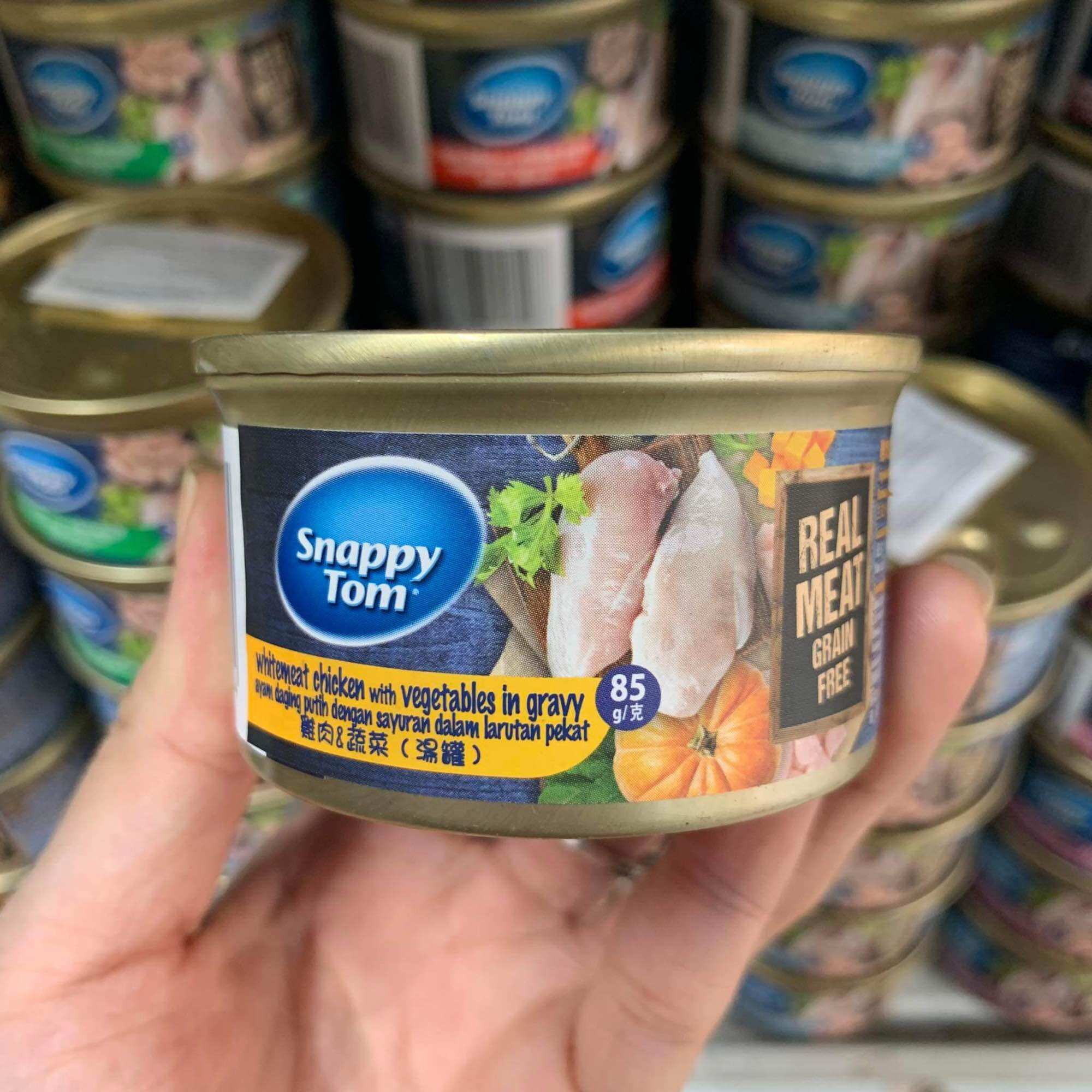 Pate Snappy Tom Premium lon 85g cho mèo mọi lứa tuổi