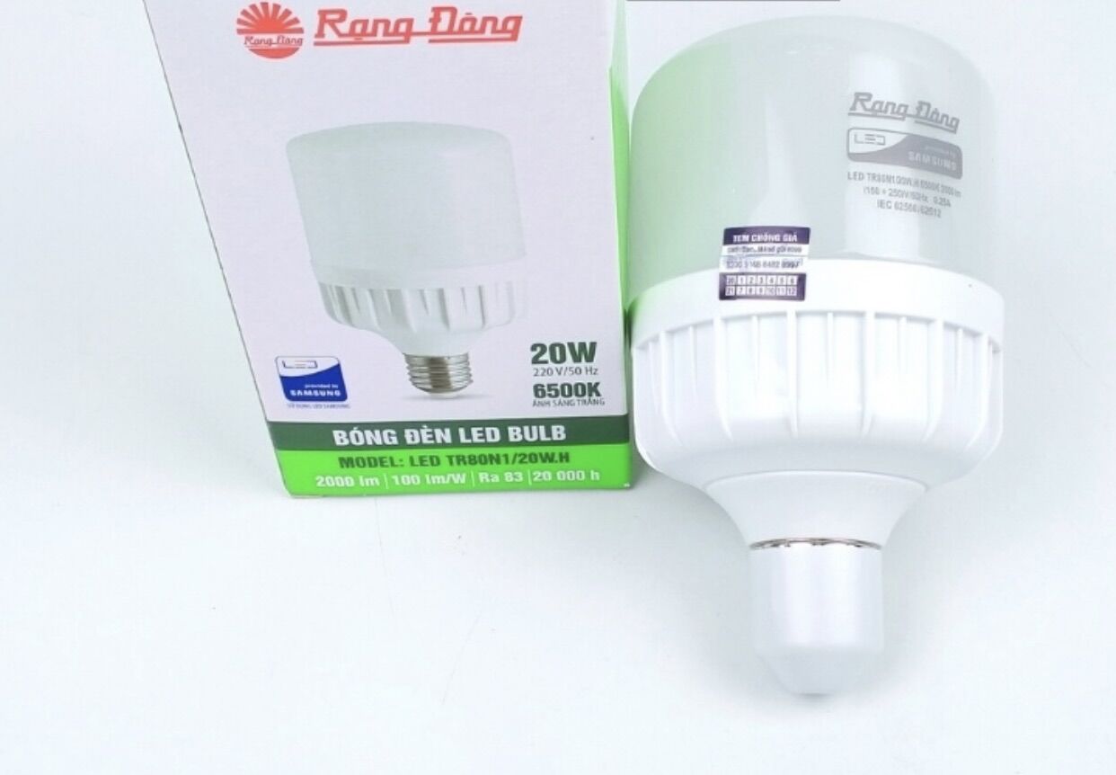 Đèn led bulb trụ 20w rạng đông