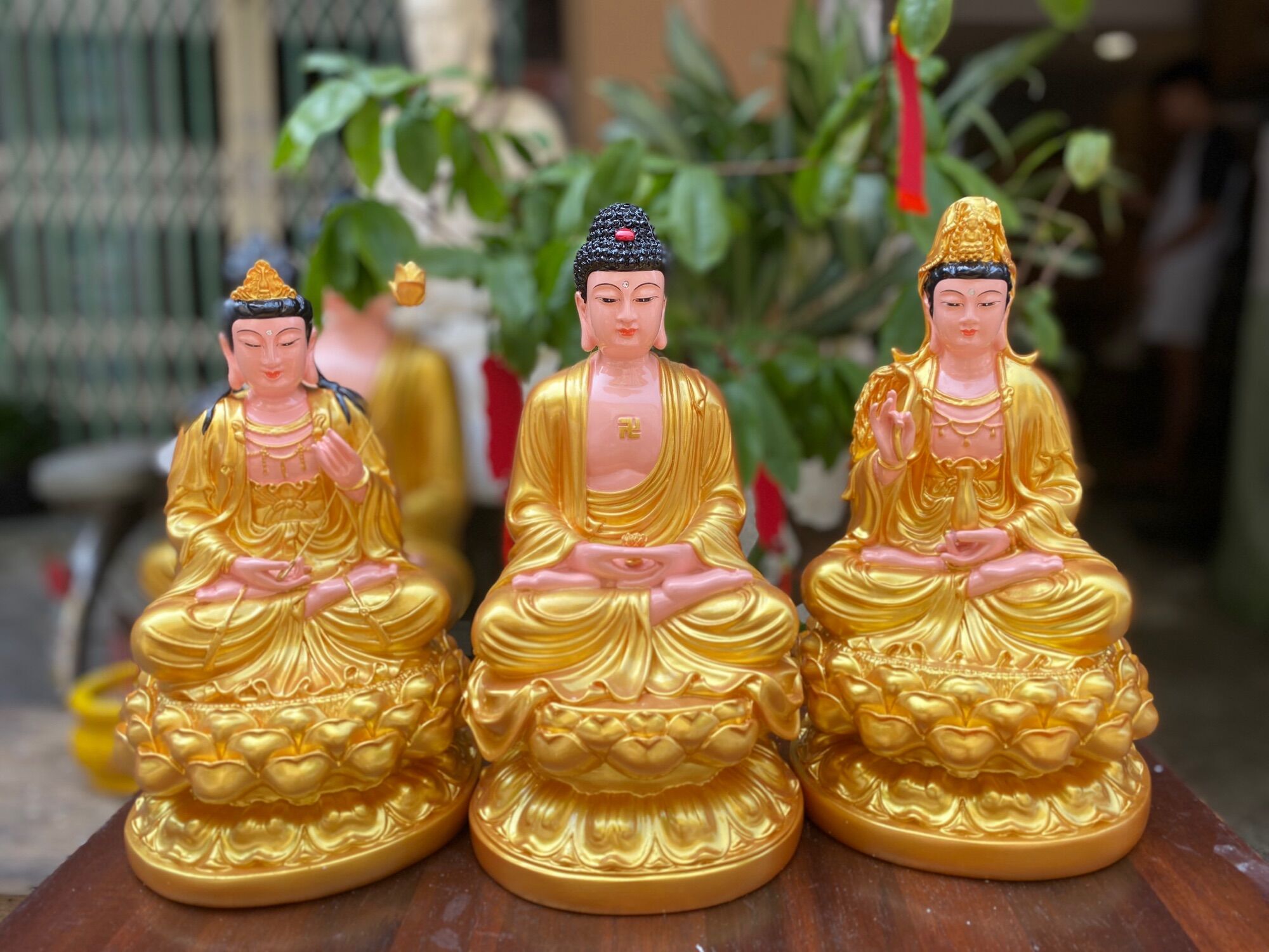Tôn tượng tam thánh tây phương cao 30cm
