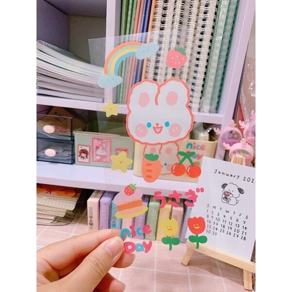 Sticker chống nước hình to dễ thương 19x9cm