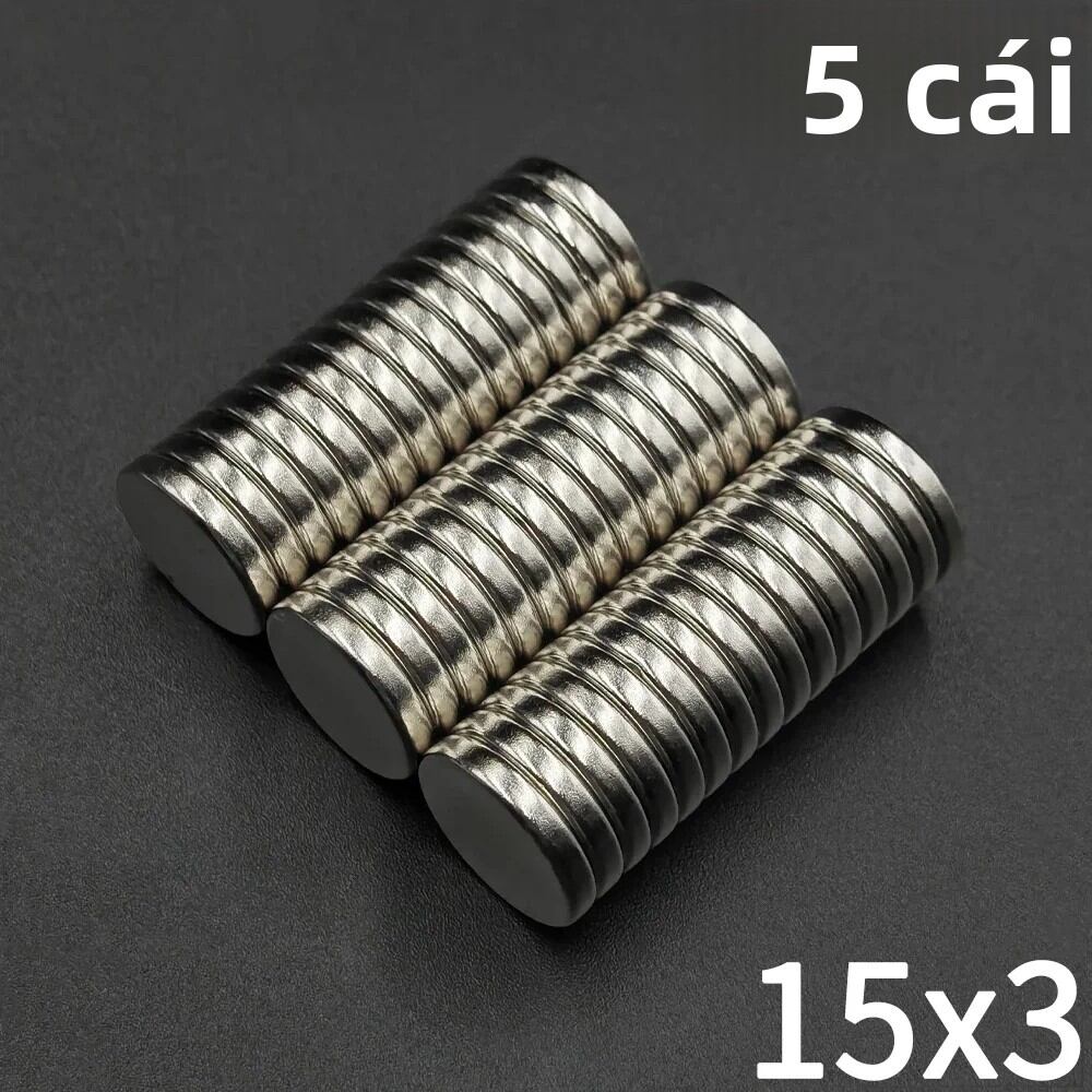 Nam Châm Siêu Mạnh Vĩnh Cửu Hình Tròn 15x3mm Dùng Cho Tủ Lạnh Đồ Thủ Công Khoa Học Giáo Dục - Đĩa Từ Tính Mạnh Mẽ
