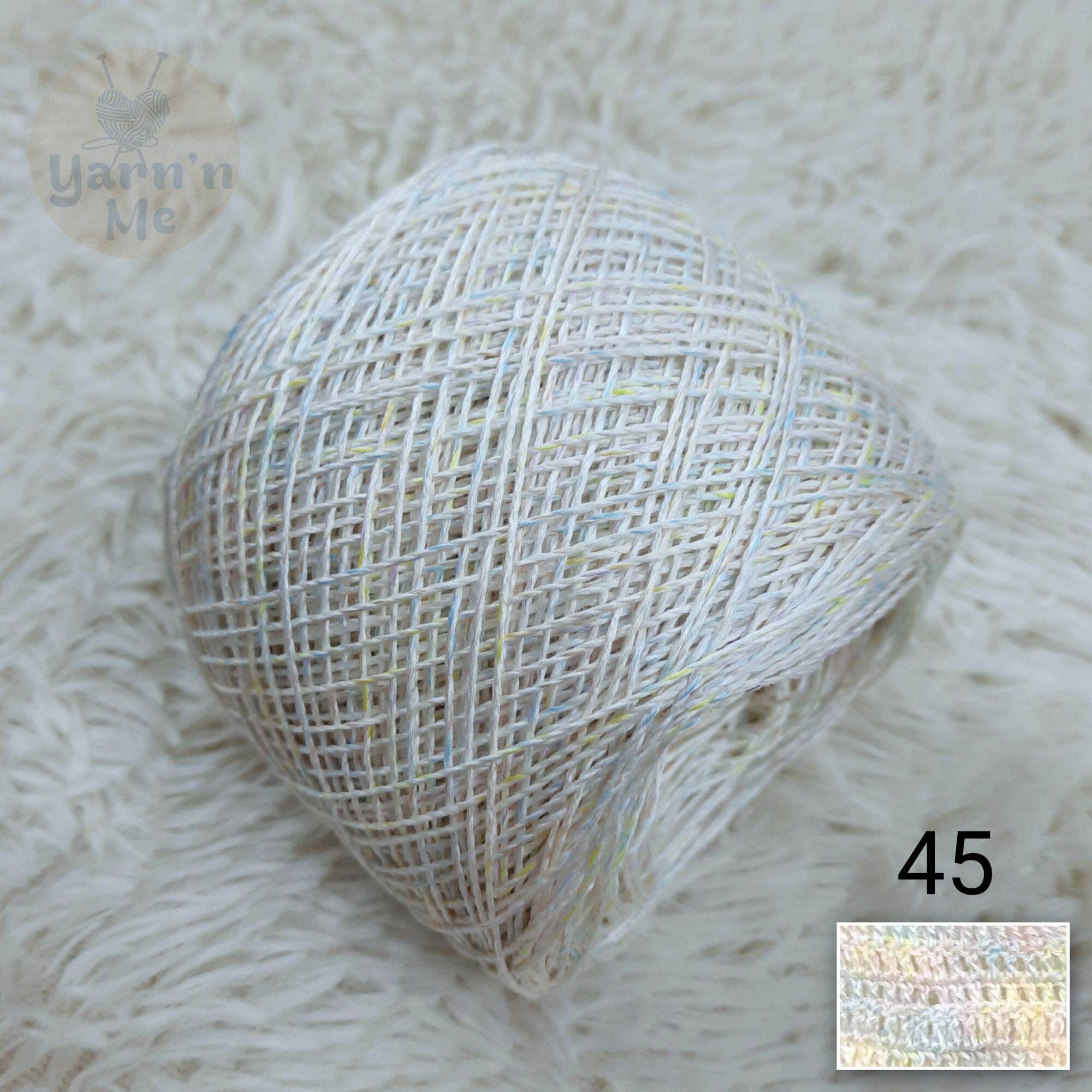 (25-53) Sợi cotton star se hai chiều màu loang cỡ sợi 0.8mm đan móc