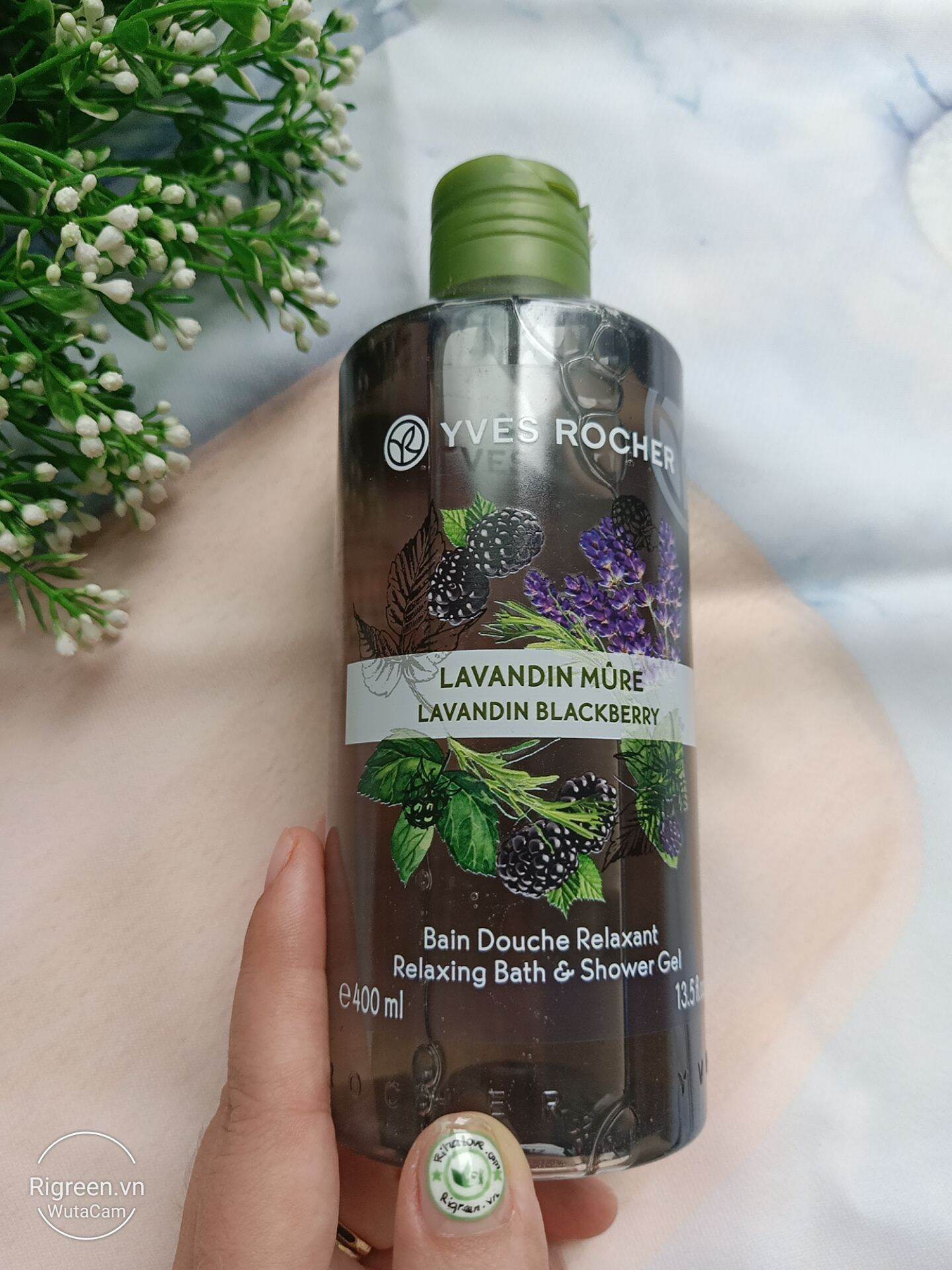 Sữa tắm Yves Rocher chính hãng 400ml Hương Lavender mâm xôi đen