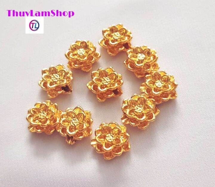 Charm hoa sen cao cấp bền màu, hoa sen xâu chuỗi bền đẹp