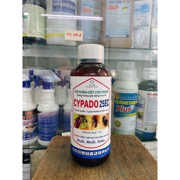 Cypado chai 1 lít thuốc diệt côn trùng chuyên dùng trong y tế