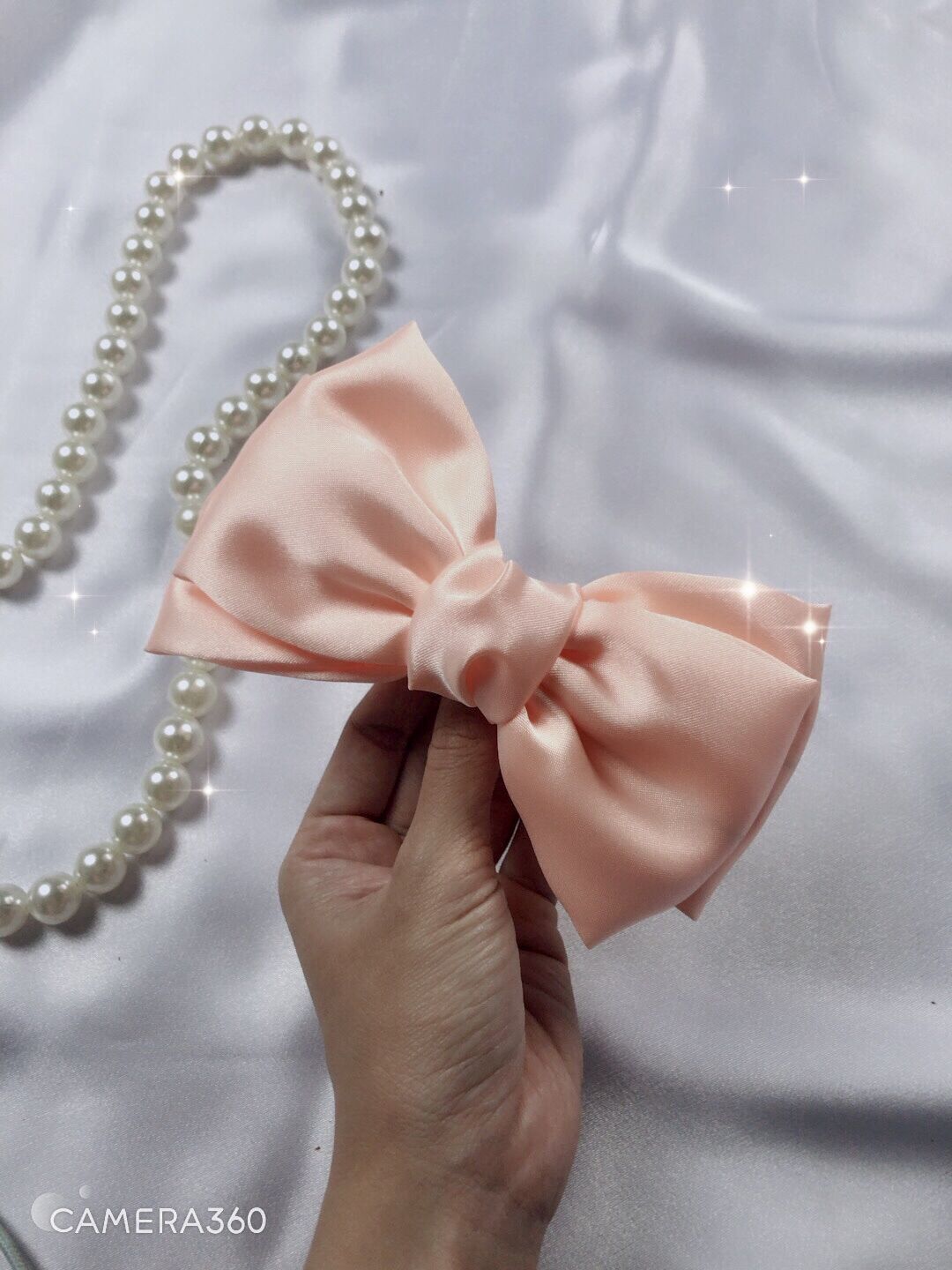 Kẹp Tóc Hình Nơ HandMade siêu to ( hình thật )