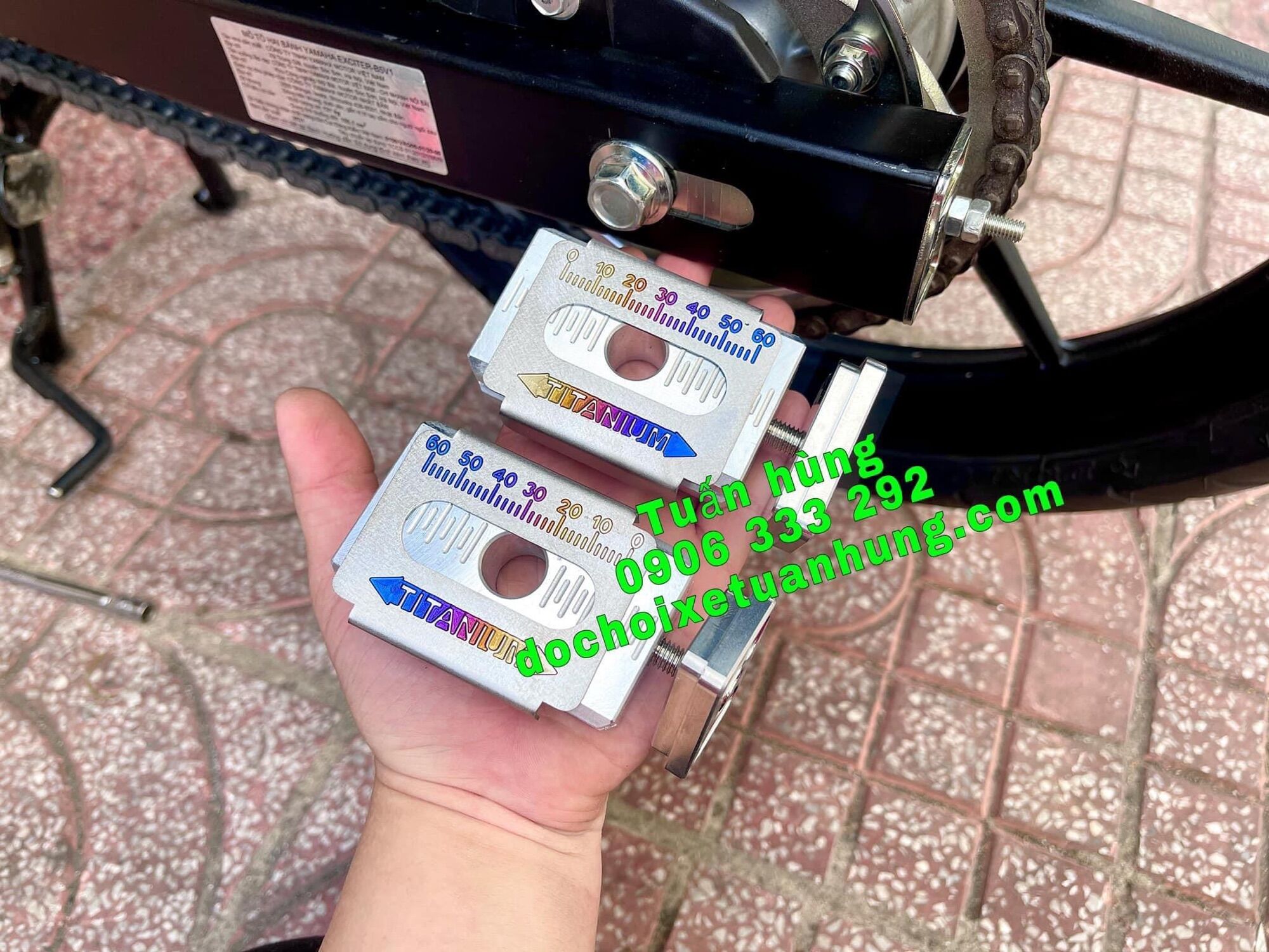 Pat tăng sên âm exciter 155 /ex155 nhôm nguyên khối