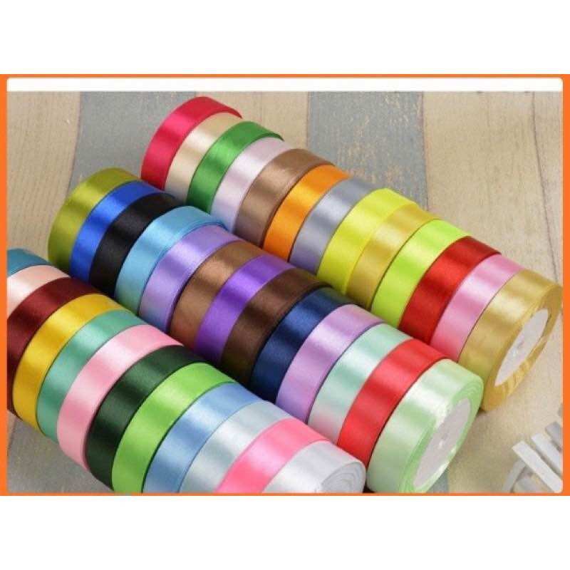 1 Cuộn Ruy Băng Lụa Bản 2cm/4cm Dài 22 Mét [Đủ Màu]