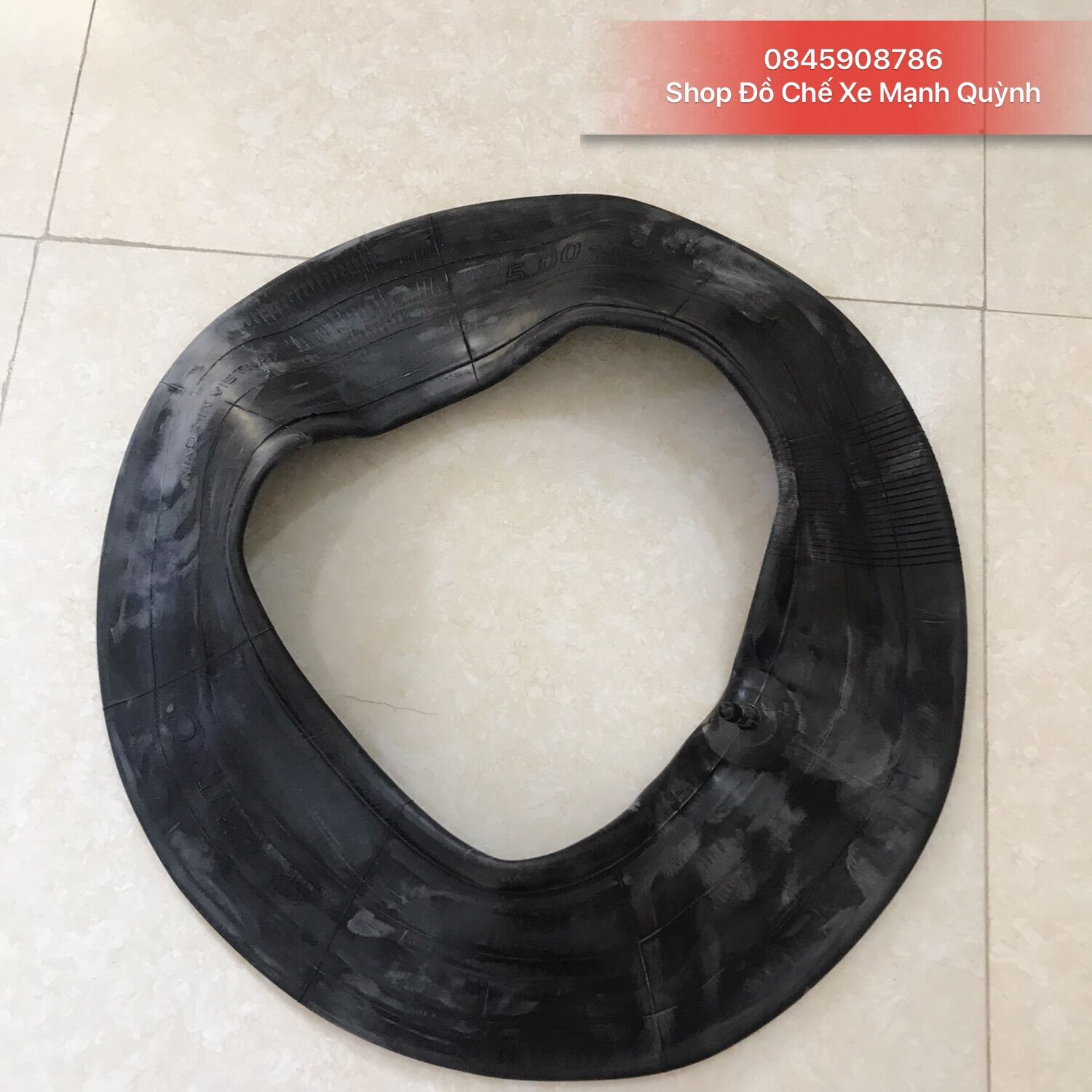 Ruột, săm xe loại 500-12 cao su sao vàng dùng cho xe ba bánh