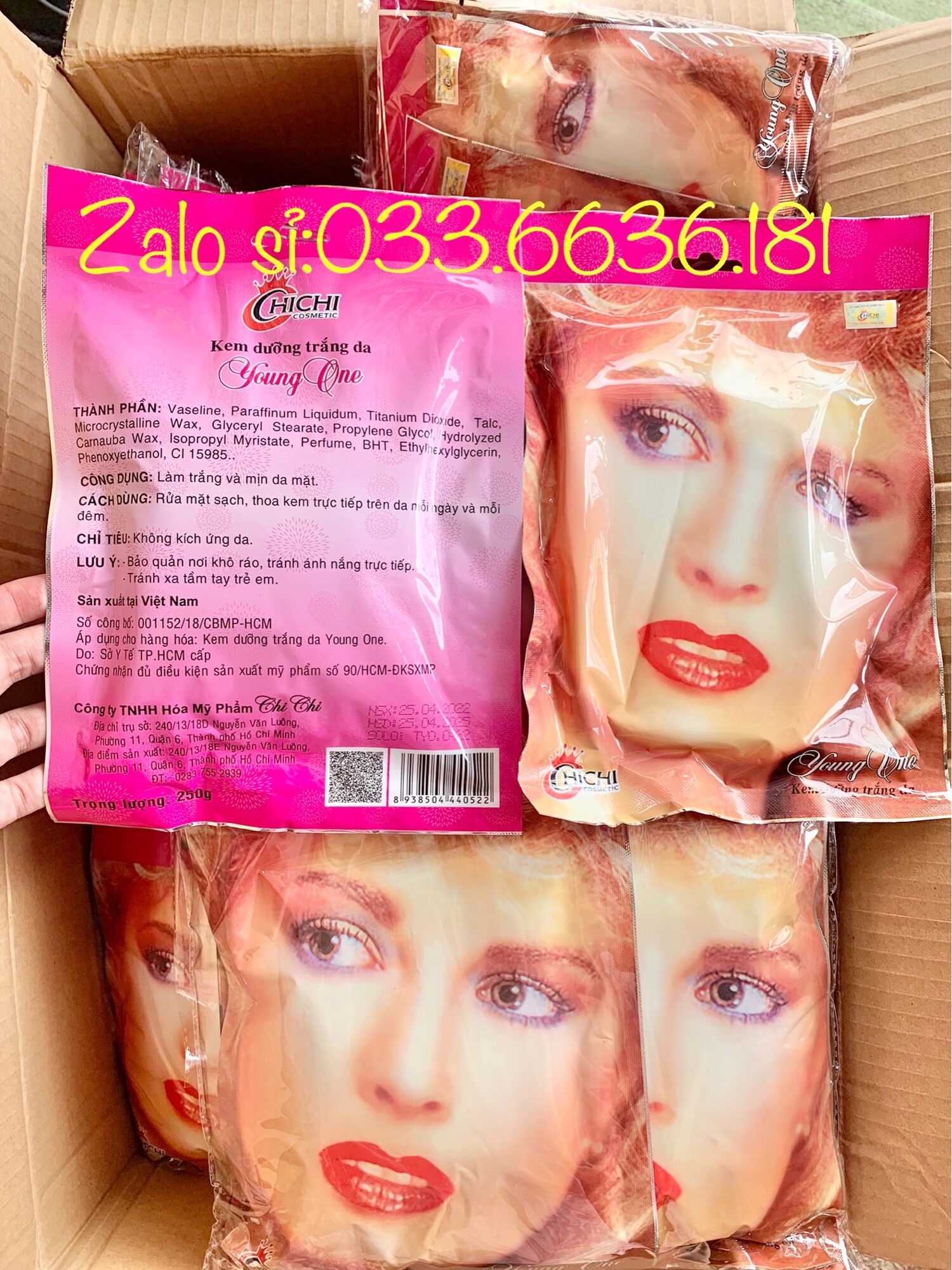 Kem cô gái tóc xù bịch to 250g Cty chi chi