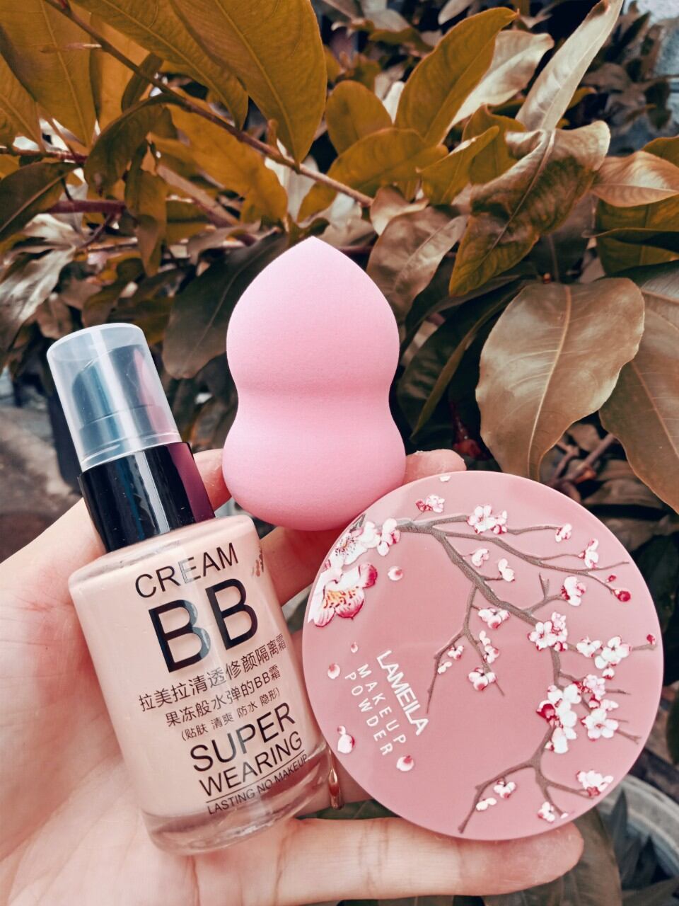 Bộ Kem nền Lameila, Phấn Phủ Dạng Bột Lameila